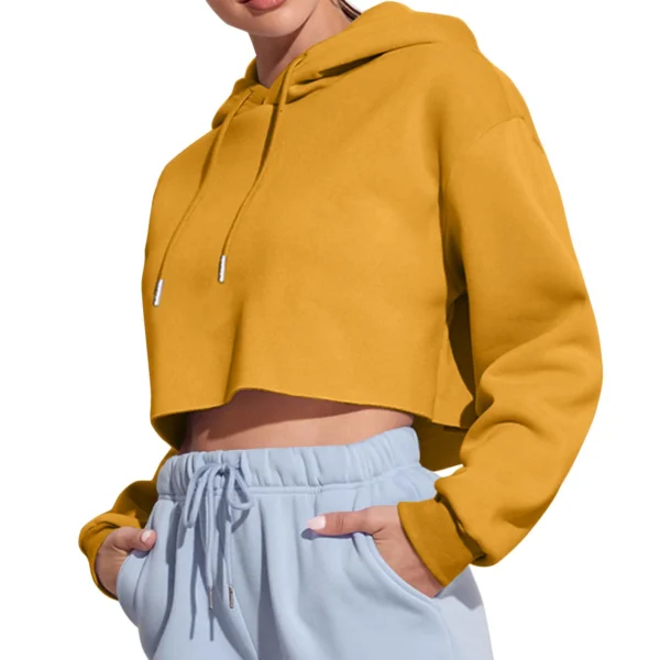 Women Custom Crop Top Hoodies - Image 3