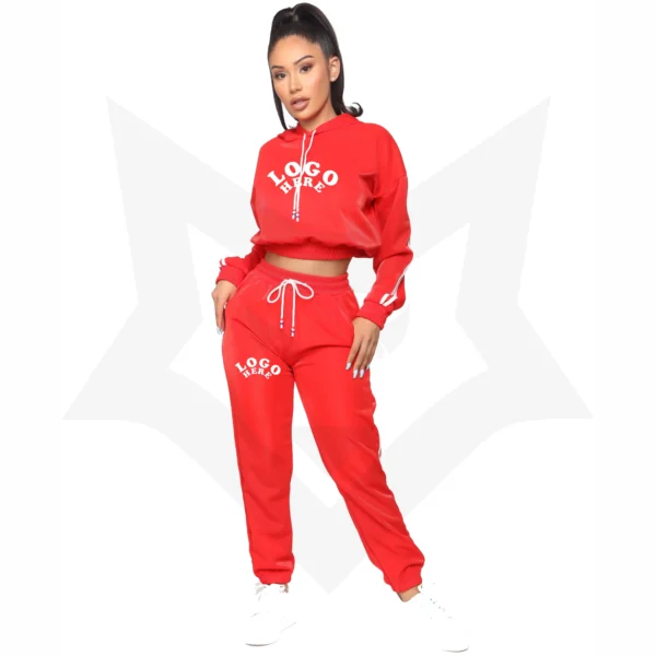 Women Crop TOP Tracksuits