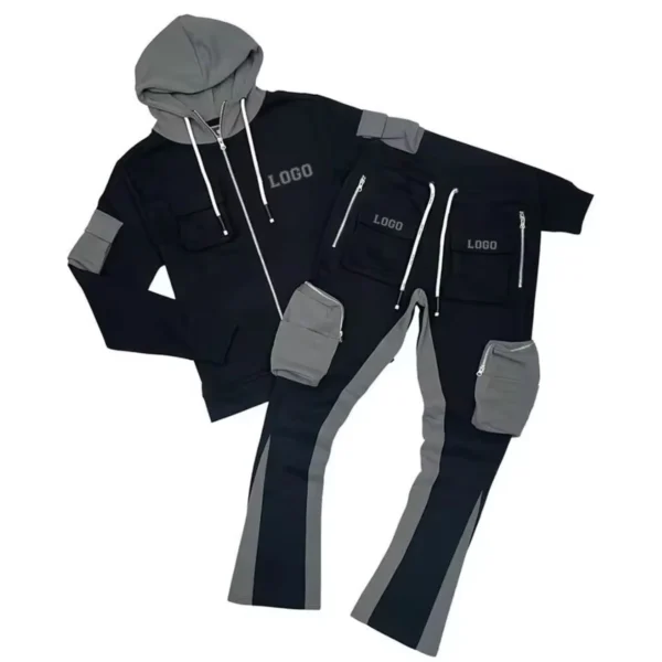 Men Pullover Cargo Tracksuits